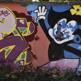 I graffiti si alternano ai personaggi della Disney